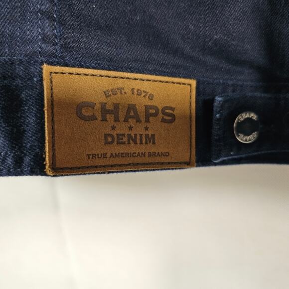 Chaps Navy Denim Jacket True Navy Women's Size Large - Picture 5 of 13